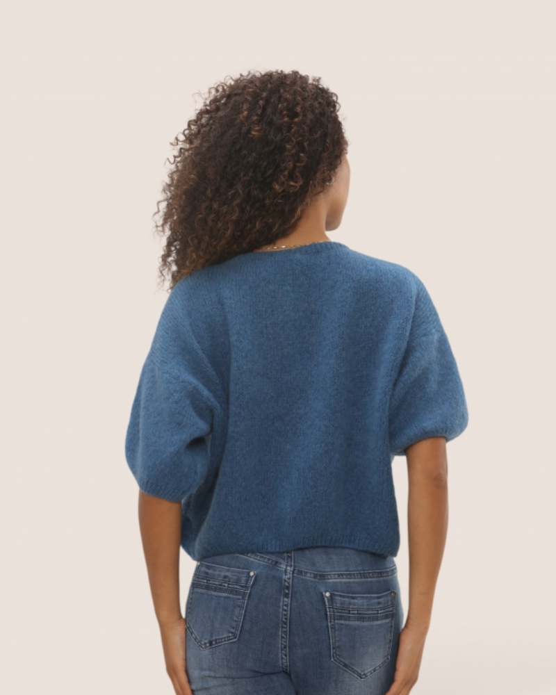 Mohair Cropped Sleeve Cardigan All Colours