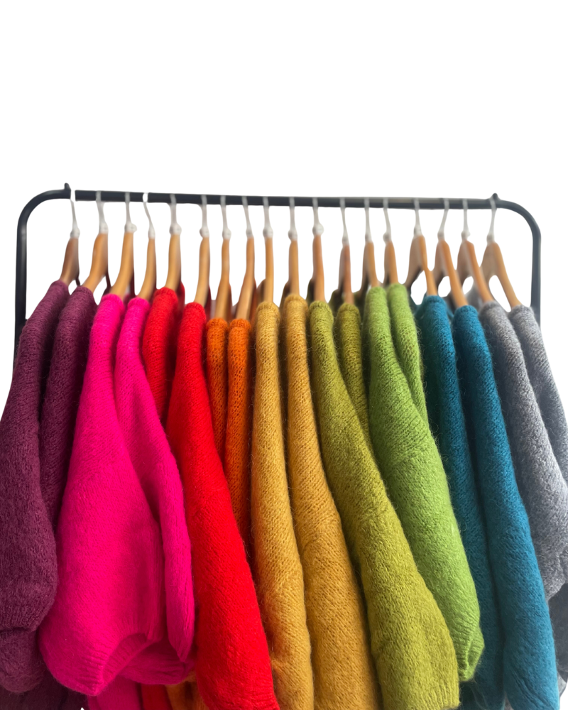 Mohair Cropped Sleeve Cardigan All Colours