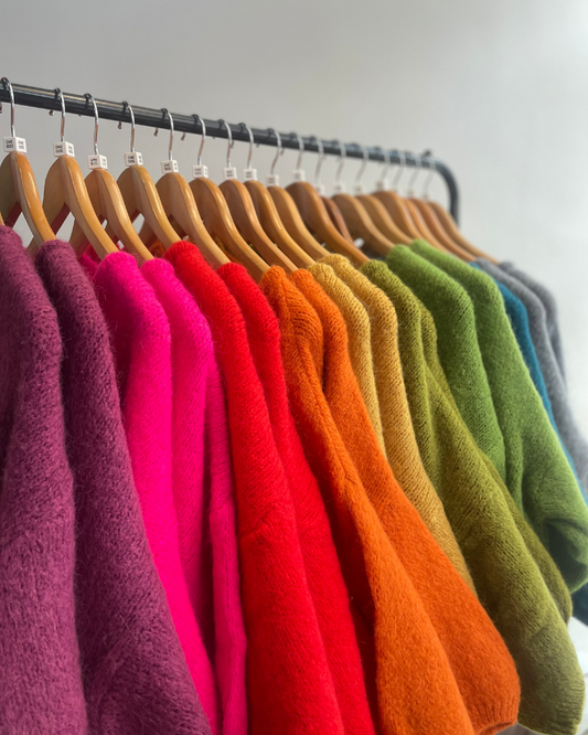 Mohair Cropped Sleeve Cardigan All Colours