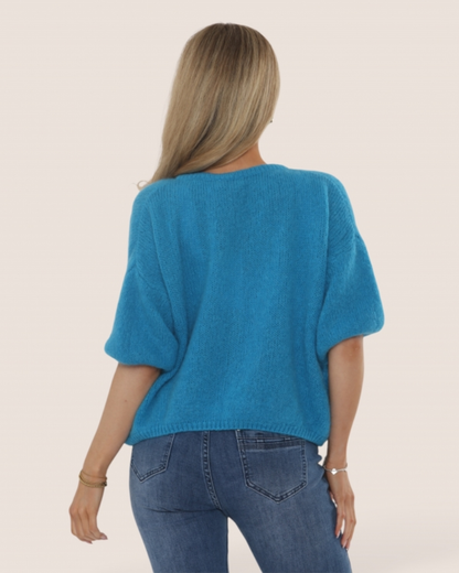 Mohair Cropped Sleeve Cardigan All Colours