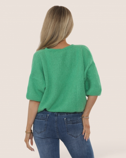 Mohair Cropped Sleeve Cardigan All Colours