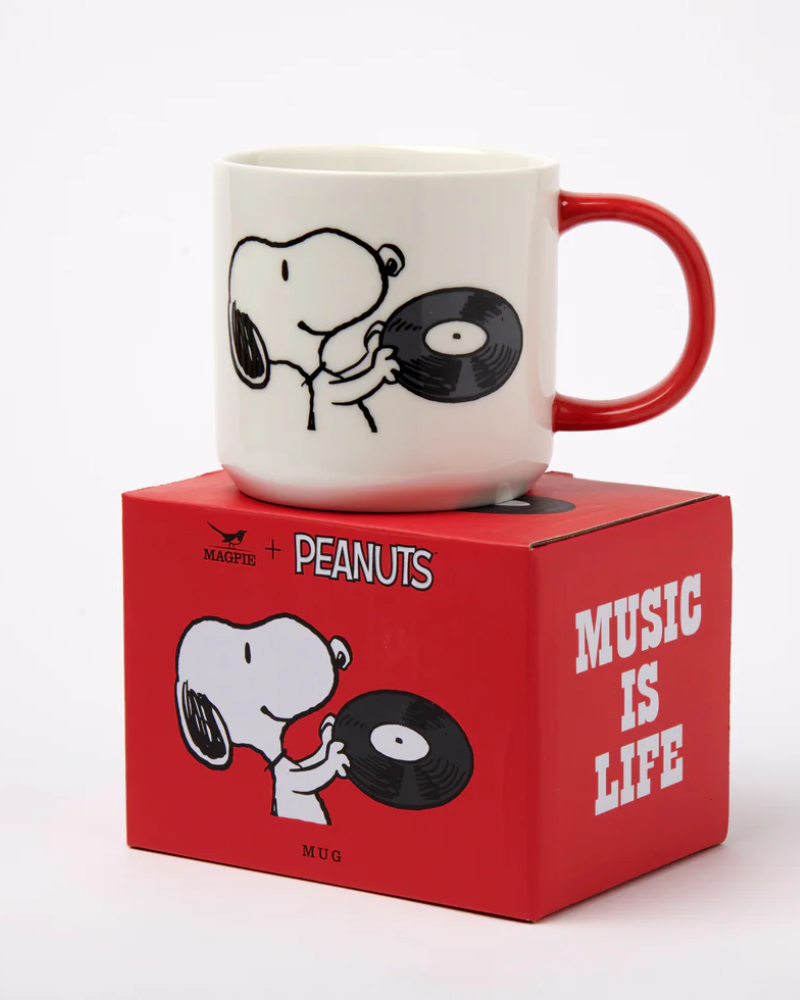Peanuts Snoopy Music Is Life Vinyl Mug