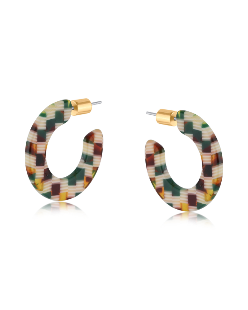 Marie Resin Hoop Earrings