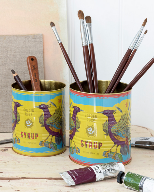 Golden Rose Syrup Storage Tins Set Of 2