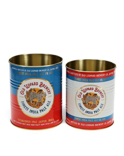 Old Leopard Brewery Storage Tins Set Of 2