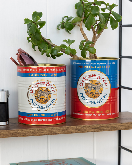 Old Leopard Brewery Storage Tins Set Of 2