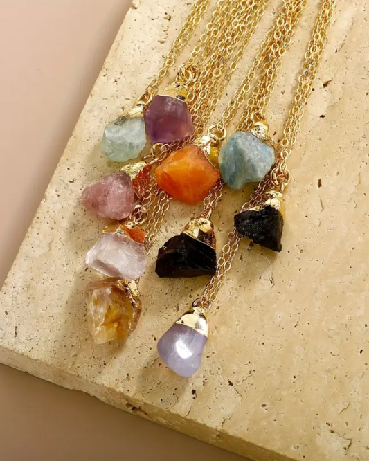 Natural Raw Gemstone Necklaces Assorted