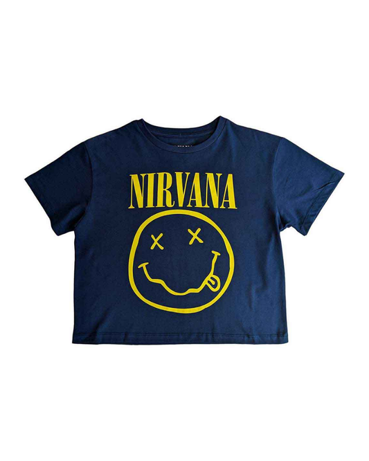 Nirvana Smiley Crop T-Shirt