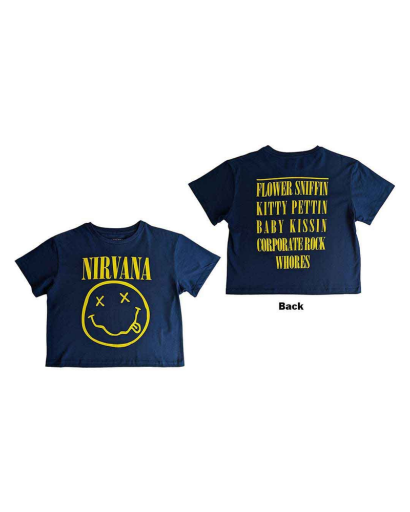 Nirvana Smiley Crop T-Shirt