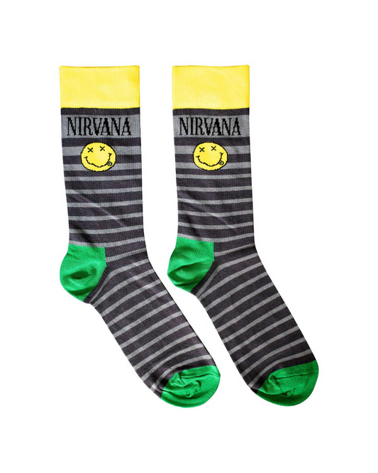 Nirvana Smiley Stripe Unisex Socks