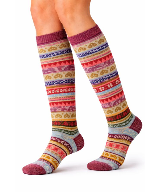 Long Nordic Design Short Wool Blend Boot Socks Assorted