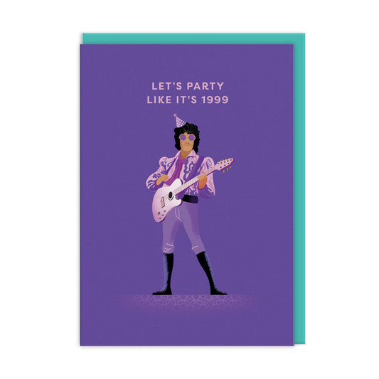 Prince Let's Party Birthday Card
