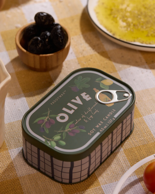 Olive Bistro Tin Candle Paddywax