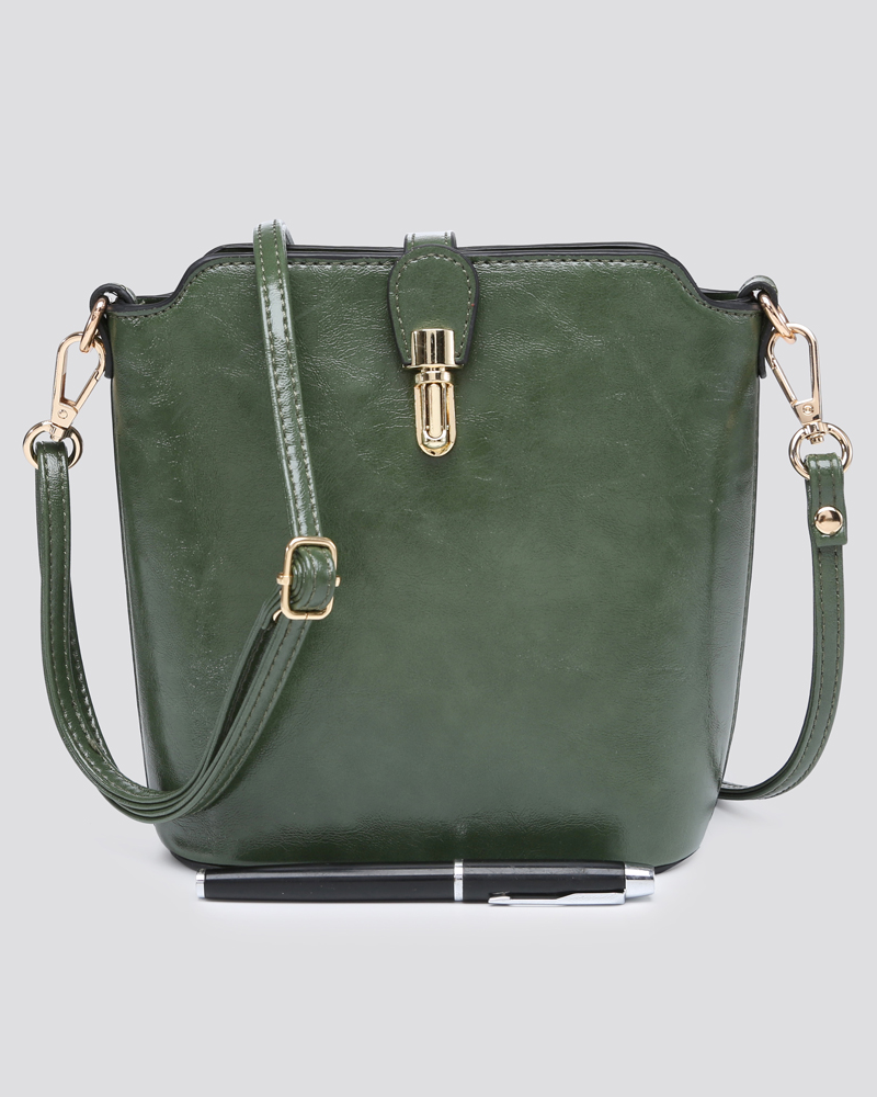 Large Osprey Style Vegan Leather Crossbody Bag