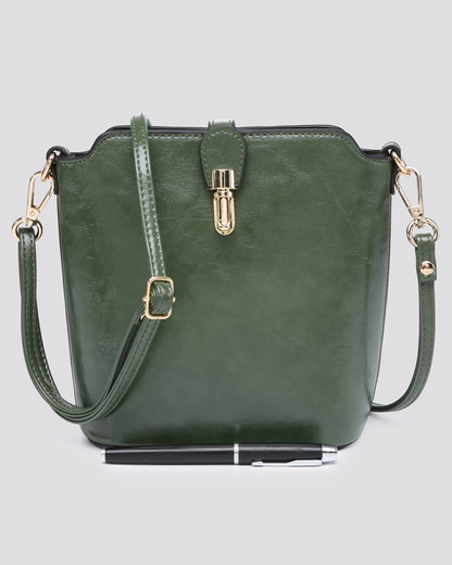 Large Osprey Style Vegan Leather Crossbody Bag