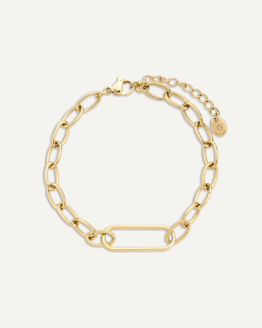 Olivia Paper Chain Gold Bracelet