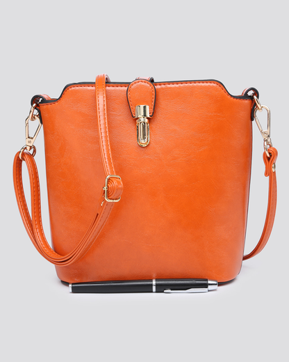 Large Osprey Style Vegan Leather Crossbody Bag