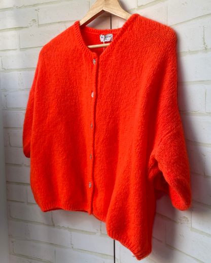 Mohair Cropped Sleeve Cardigan All Colours