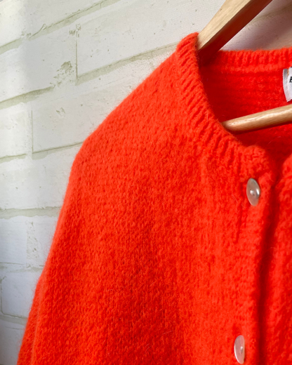 Mohair Cropped Sleeve Cardigan All Colours