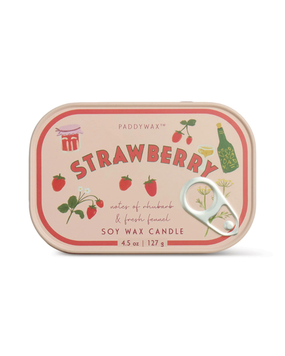 Strawberry Bistro Tin Candle Paddywax