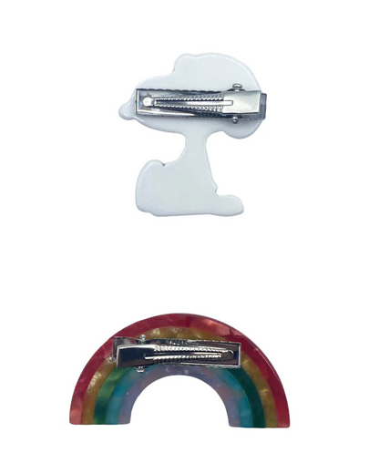 Peanuts Snoopy & Rainbow Hair Clips Set of 2