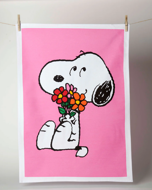 Peanuts Love In Bloom Tea Towel