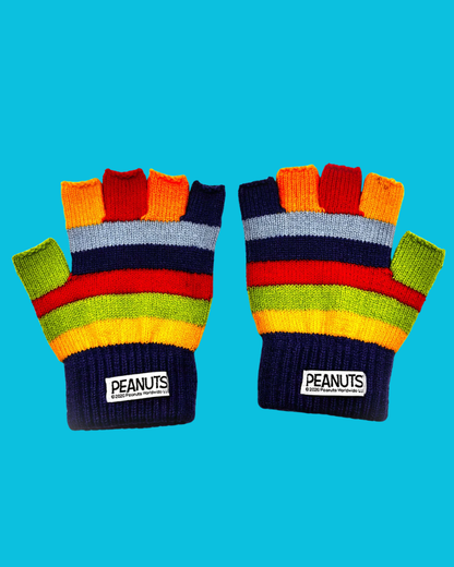 Peanuts Snoopy Rainbow Fingerless Gloves