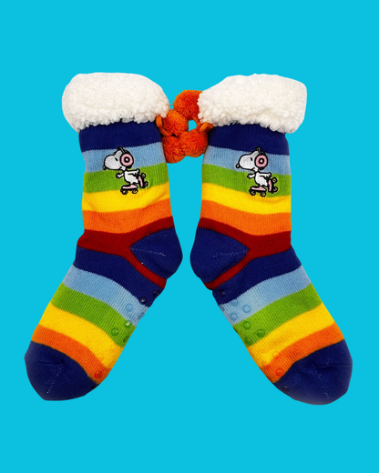 Peanuts Snoopy Rainbow Slipper Socks