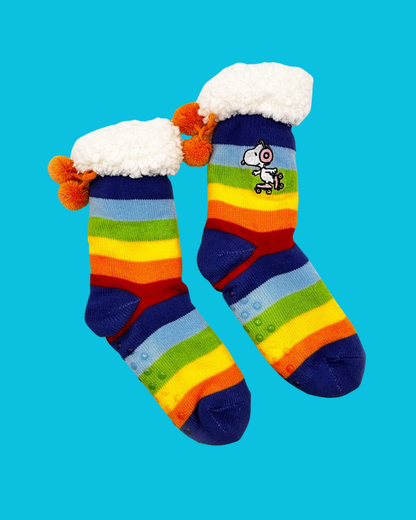 Peanuts Snoopy Rainbow Slipper Socks