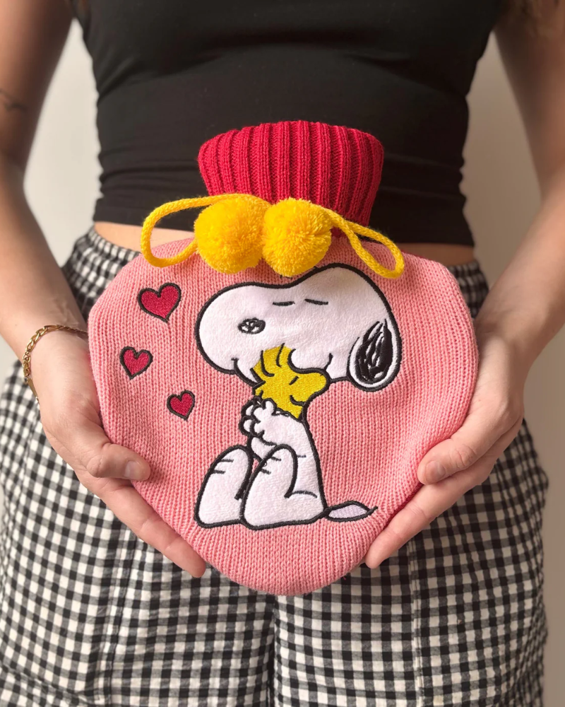 Peanuts Snoopy Love Heart Hot Water Bottle