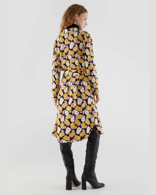Pear Print Shirt Dress  By Compania Fantastica