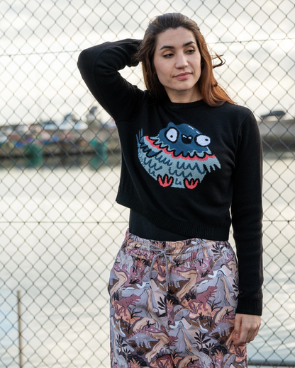 Party Pigeon Cropped Jumper Rebel Romance x Katie Abey