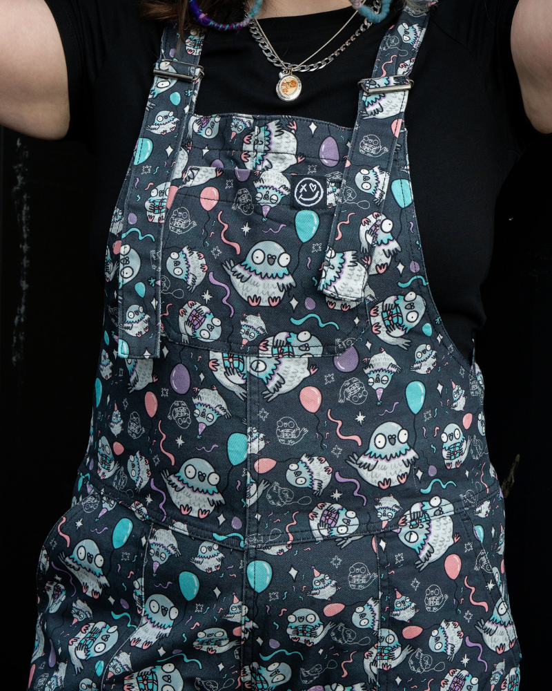 Party Pigeon Unisex Stretch Dungarees