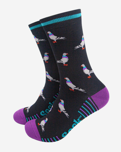 Pigeon Unisex Socks Black