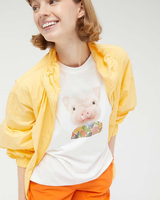 Pig In Jumper Graphic T-Shirt by Compania Fantastica