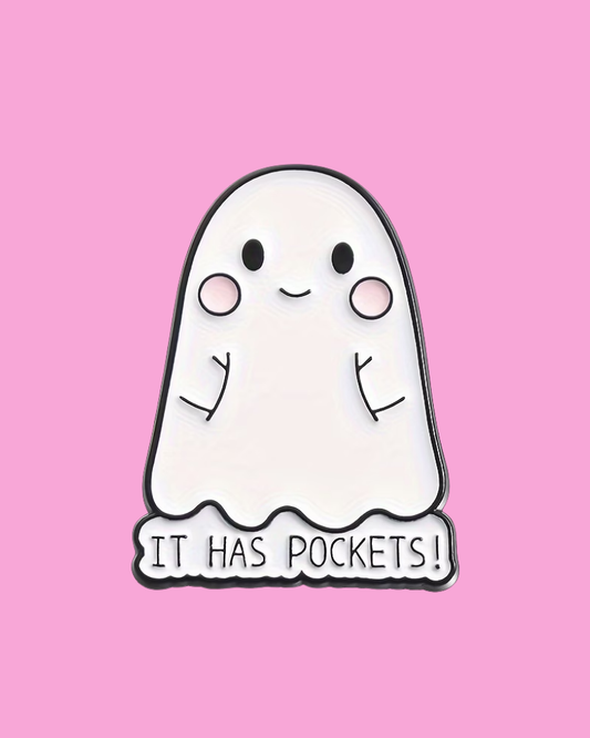 Ghost Pockets Enamel Pin Badge