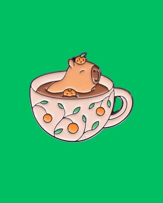 Surprise Capybara Enamel Pin Badge