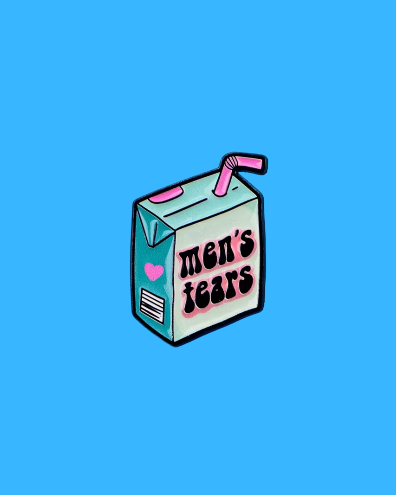 Mens Tears Enamel Pin Badge