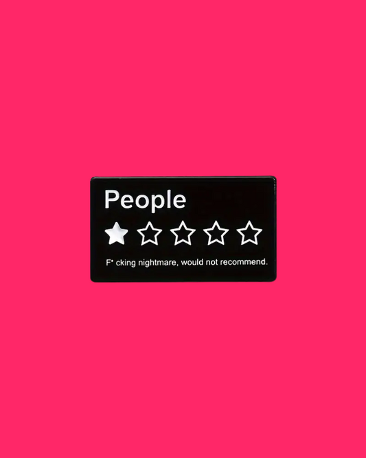 People One Star Review Enamel Pin Badge