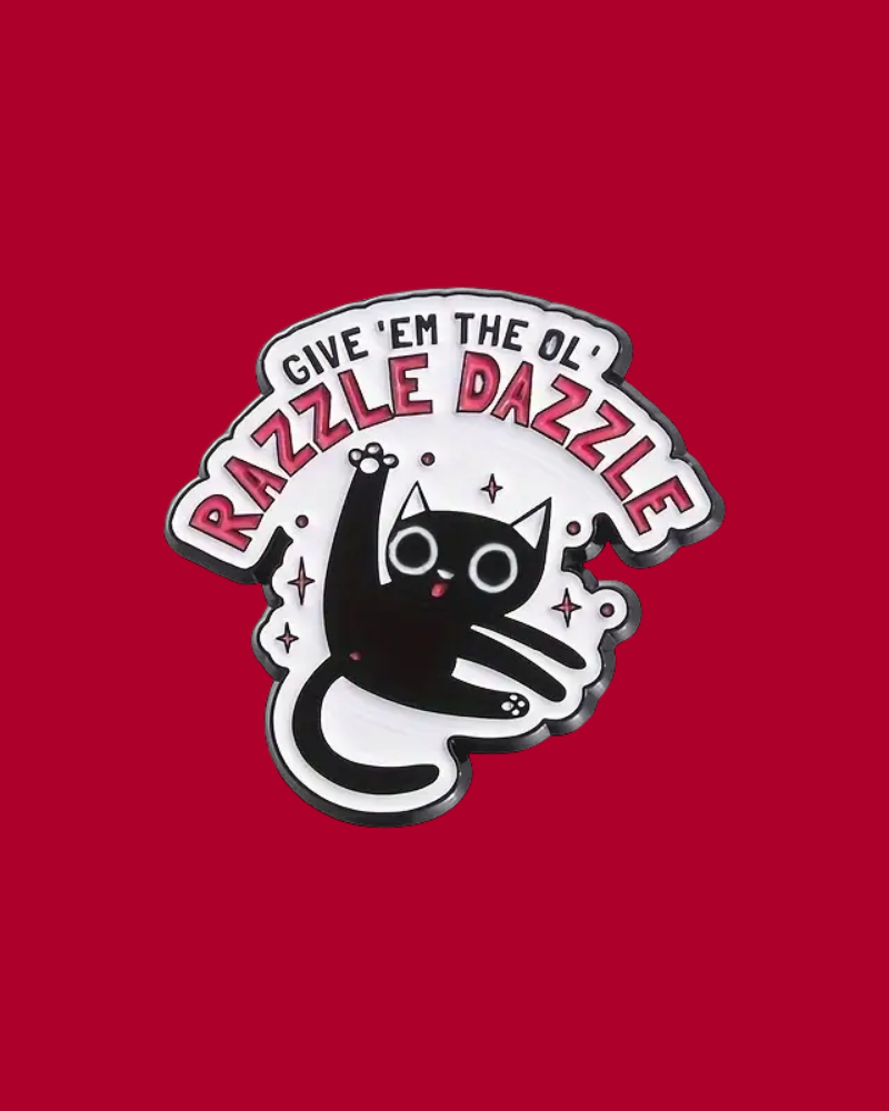 Razzle Dazzle Cat Enamel Pin