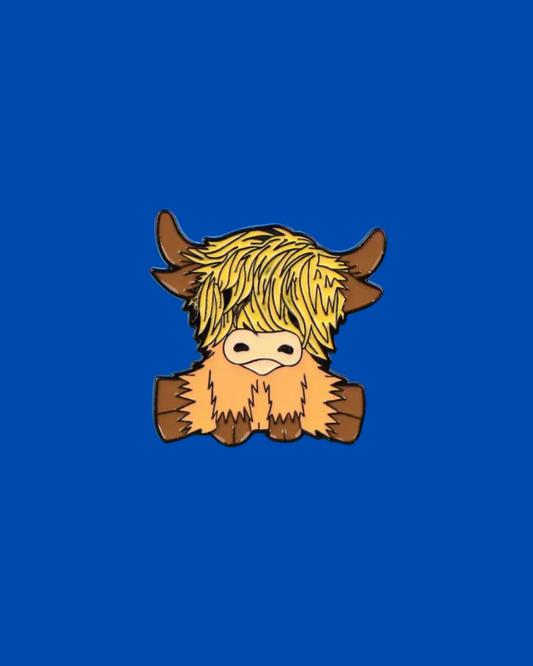 Highland Cow Enamel Pin Badge
