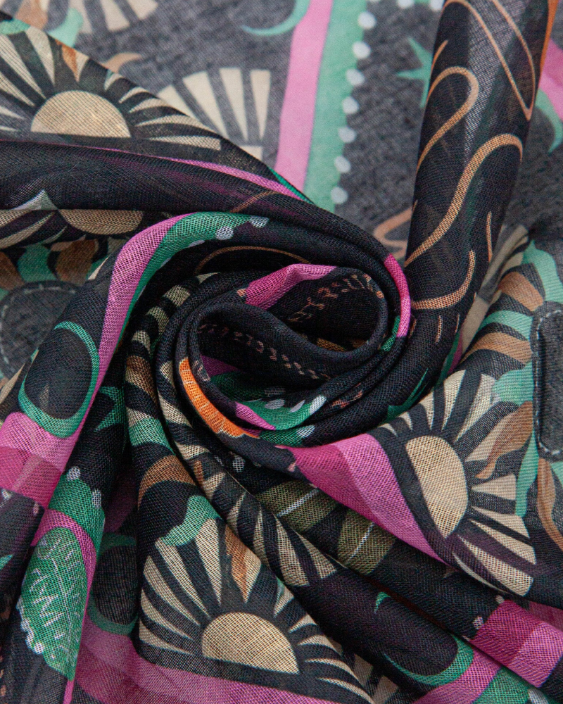 Tropical Pineapple Print Scarf