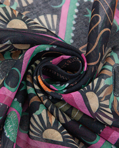 Tropical Pineapple Print Scarf