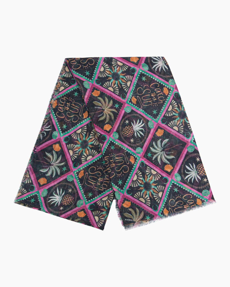 Tropical Pineapple Print Scarf