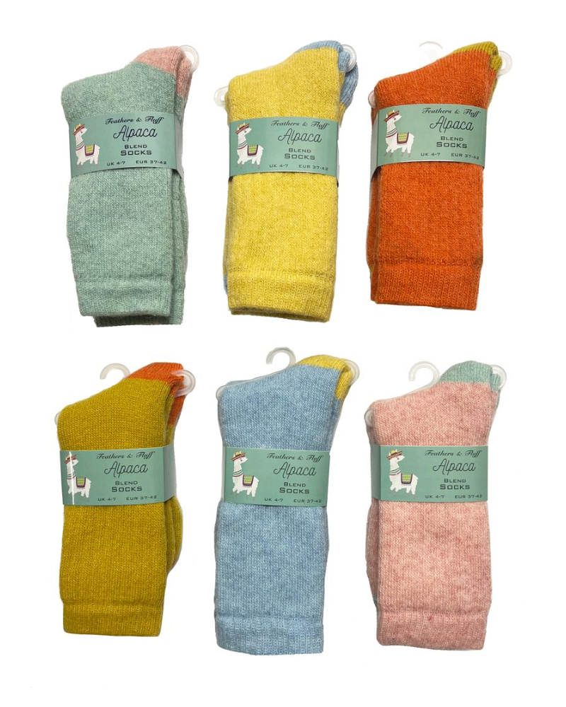 Alpaca Wool Plain Boot Socks Assorted