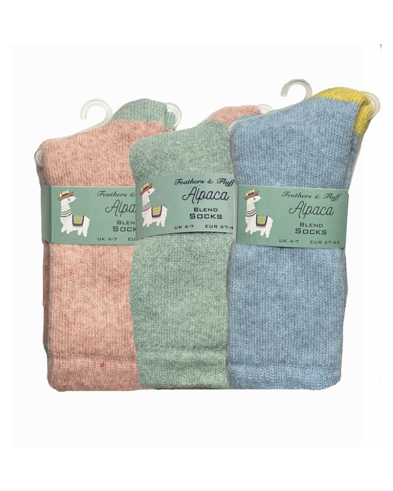 Alpaca Wool Plain Boot Socks Assorted