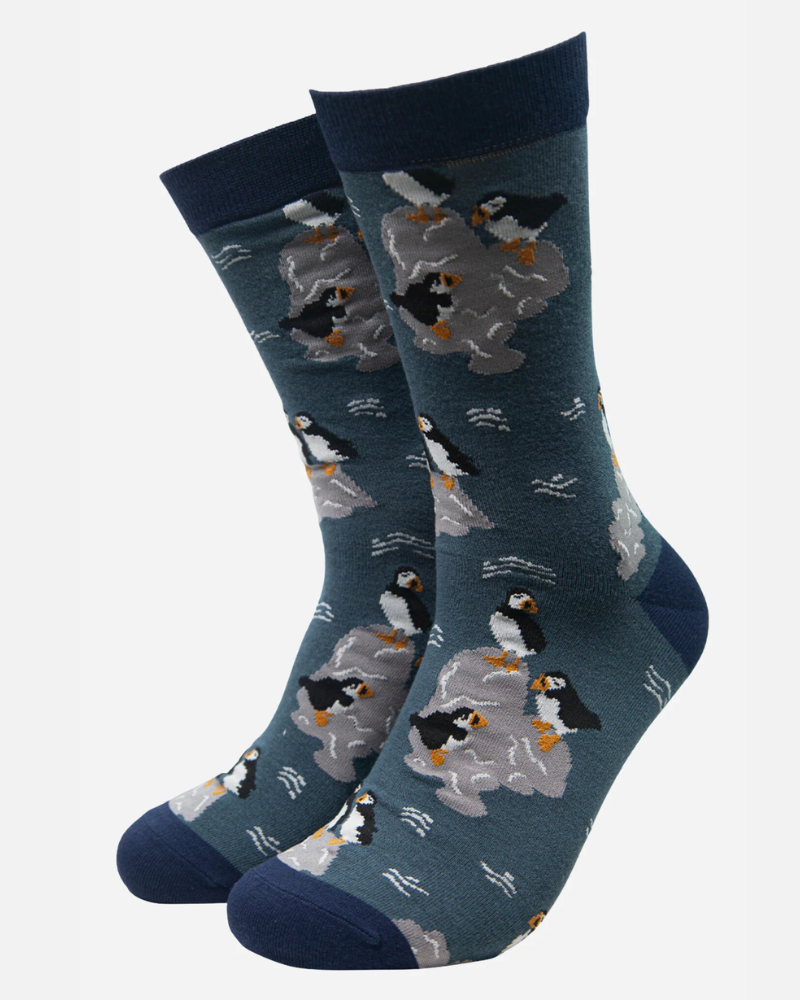 Puffins On Rocks Unisex Socks