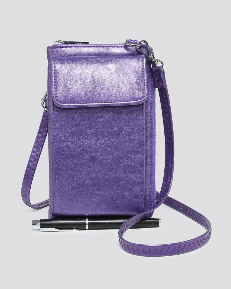 Travel Vegan Leather Crossbody Bag Assorted Colours