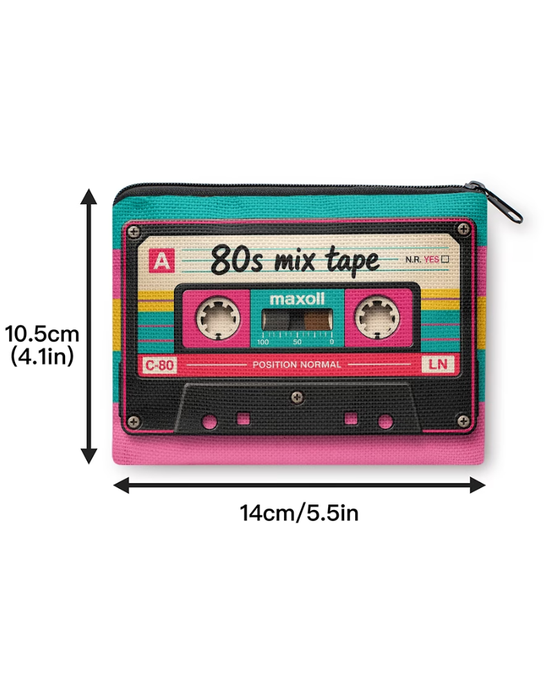 80s Mix Tape Zipper Pouch