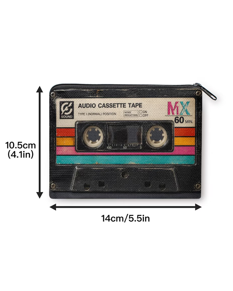 Cassette Tape Zipper Pouch